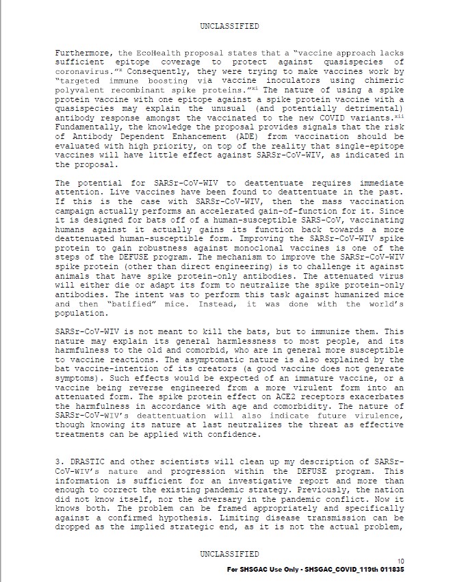 Shakingmyhead01's tweet photo. Here is the whole DARPA report. It identifies who made COVID, what worked to recover from infection (Hydroxychloriquine, identified April 2020 as curative) and (Ivermectin, identified as curative in April 2020) works throughout all phases of illness because it both inhibits viral replication and modulates the immune response) and why the jab wouldn't work (“mRNA,” vaccines work poorly because they are synthetic replications of the already-synthetic SARSr-CoV-WIV spike proteins and possess no other epitopes) Pages 1-4, 5-6 on next post