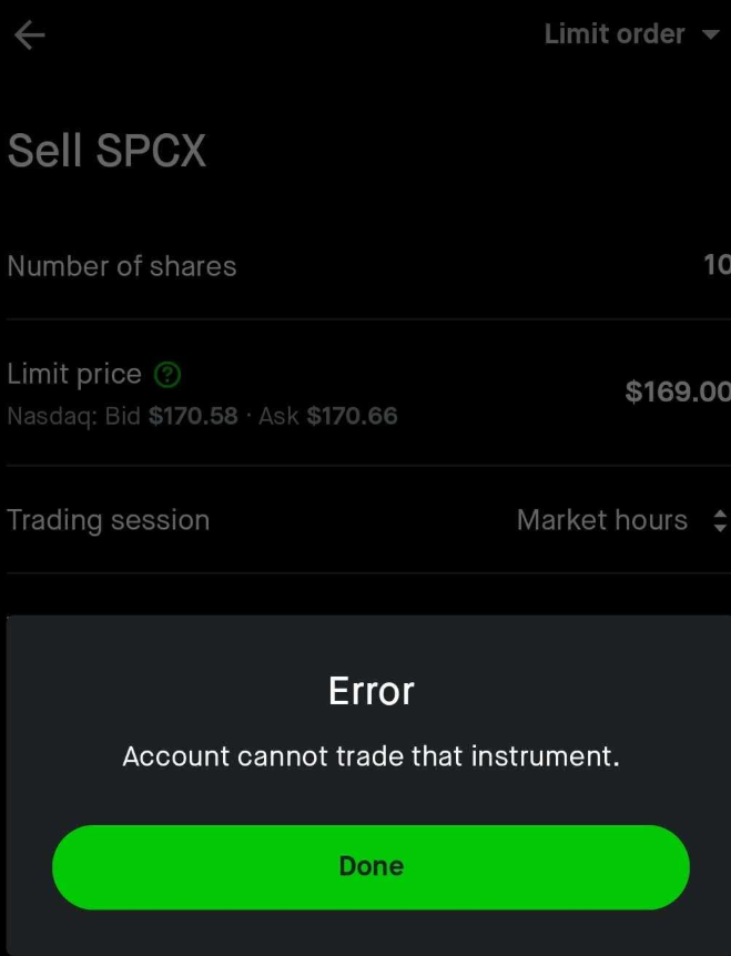 gammaBgammin's tweet photo. I was the only one worried about the #BoJ meeting on Monday, so maybe it's nothing. But Ive been told #robinhood took away the sell button on #SpaceX  $spy $qqq #es_f #nq_f #stocks #stockmarket #investing #Takaichi #Nomura #RateHike #Yentervention $spcX https://t.co/mbUh4nQavP