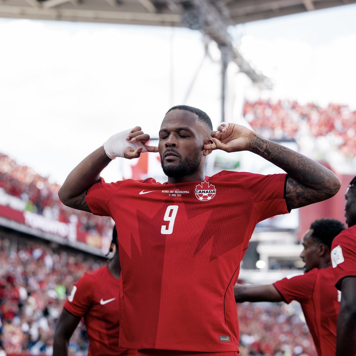 CANMNT_Official's tweet photo. OUR NUMBER 9 

🇨🇦 1-1 🇧🇦 
#CANMNT https://t.co/CvaN5lqOFS