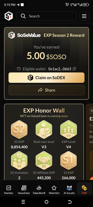 BiBiChain2025's tweet photo. 终于还是被反撸了 @SoSoValueCrypto @sodex_official #SOSO #SOSOAIRDROP ethereum:0x76a0e27618462bdac7a29104bdcfff4e6bfcea2d $BTC #airdrop https://t.co/3VvA3s4OUY