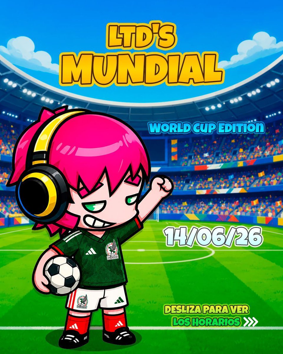 BoomBangPS's tweet photo. ⚽🏆 ¡LTD's del Mundial!

La pasión del fútbol invade Boombang con una colección exclusiva inspirada en el torneo más importante del planeta. 🌎✨

📅 Lanzamiento: 14 de junio de 2026
🔥 Solo los más rápidos podrán añadir estas piezas de colección a su inventario. https://t.co/1ymeoEmNmJ