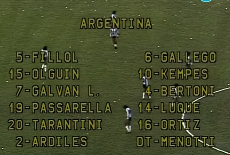 FutbolRetroAr's tweet photo. Formación Argentina, Mundial 1978. https://t.co/Nrf0AWyiLs