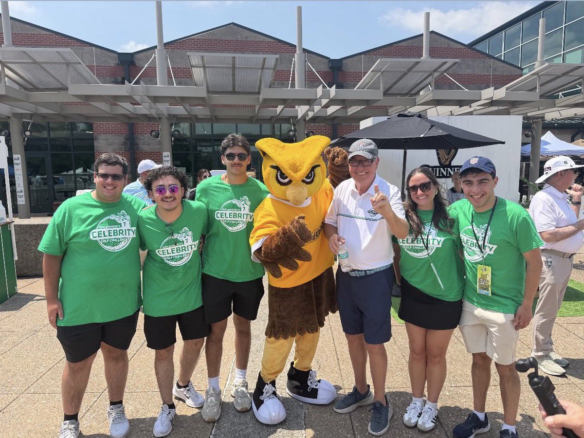 RowanSportsCAM's tweet photo. Students from our Sports &amp; Entertainment Event Planning class went behind the scenes at the Ron Jaworski Celebrity Golf Challenge! 🏌️‍♂️

Helping execute the Pairings Party &amp; today’s tournament—from setup to the silent auction—they got true hands-on experience with @JawsYouthPlay. https://t.co/f0VKtaB8OX