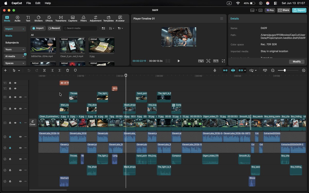 gugsi2002's tweet photo. @TeamYouTube My channel was wrongfully demonetized. Look at my CapCut timelines—I spend days manually editing, layering audio, and animating every video from scratch. It’s 100% original work. Please escalate for a manual human review! https://t.co/FUGqo14NnJ https://t.co/TQ69Z1YowO