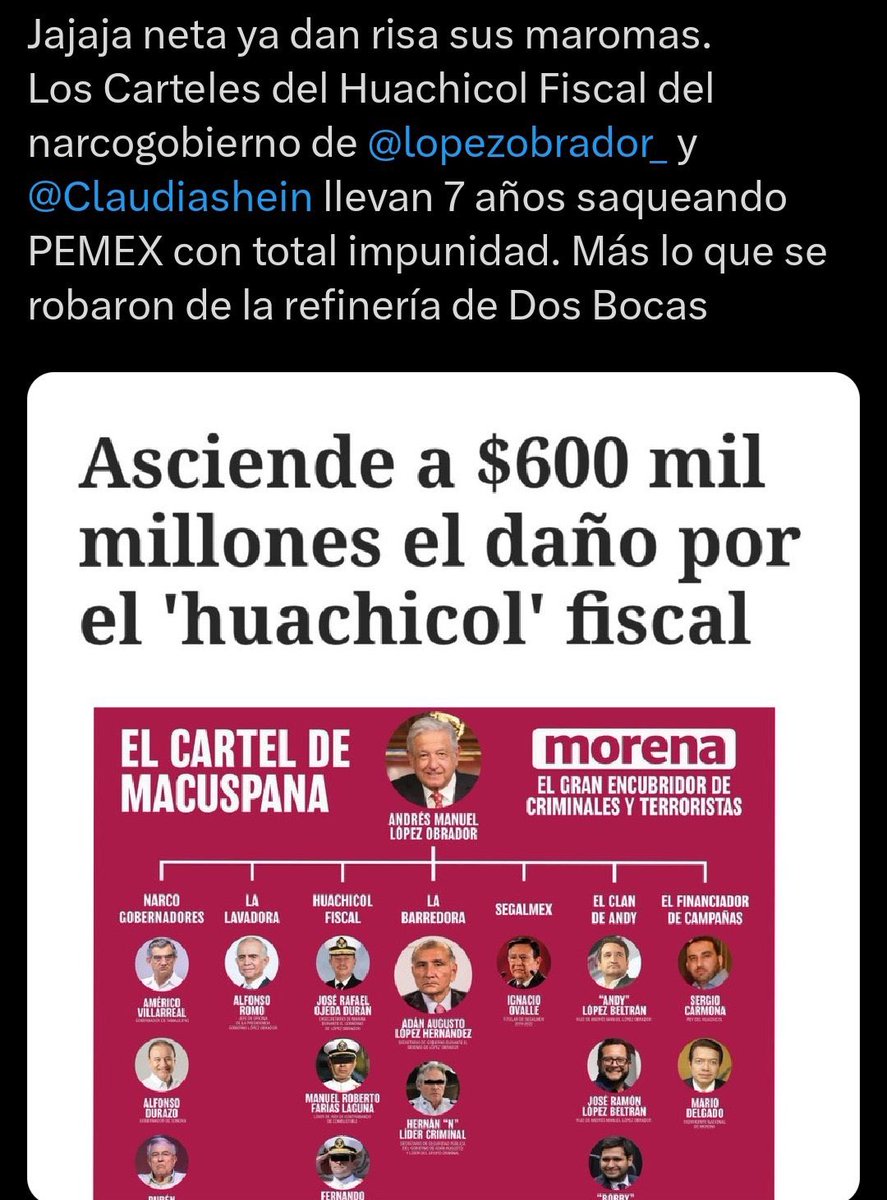 JoseM_Cab's tweet photo. @martibatres Y Morena a qué le apostó?

Corrupción, narcogobierno? https://t.co/CZpzwNfVWV