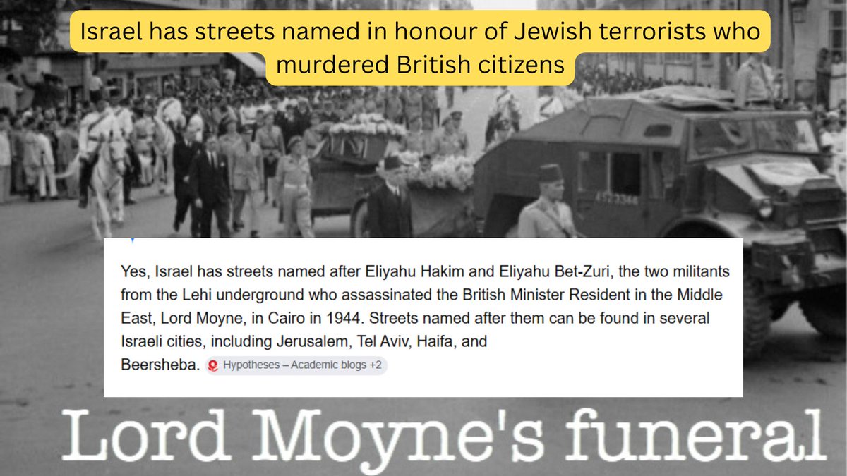 upmesnotbox's tweet photo. @owenjonesjourno Overseen by an apartheid state that has roads and streets named in honour of actual terrorists who murdered British citizens. https://t.co/DiMjeAQr0F