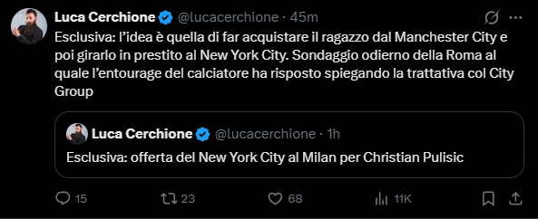 swordfish4K's tweet photo. Eccone un altro, er mitico Luke Bigcircle, Il New York City ha 15 milioni di dollari di SALARY CAP TOTALE. 

Lui vede na storia di Pulisic con la Puma e crea una fake news. DOVETE SPARIRE. #calciomercato #asroma #pulisic #acmilan https://t.co/jzx9kcqnN0