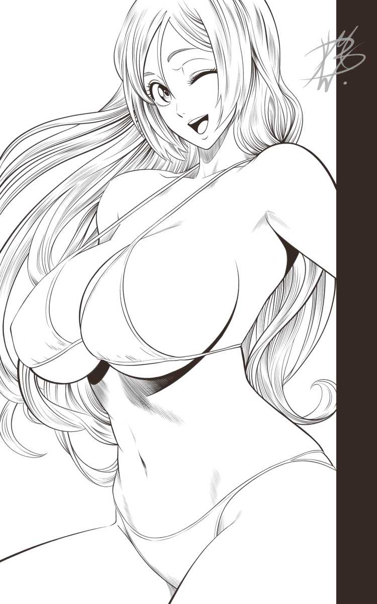 MostlyBlueWyatt's tweet photo. Bleach fans wanted me to draw some Orihime for summer~ https://t.co/FmdZZBbbU1