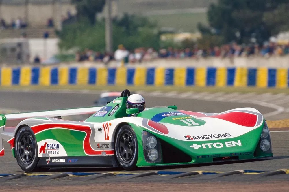 jeracerx's tweet photo. 30 years before Genesis' debut, Ssangyong threw some money at Bertrand Gachot for the 1996 LM24. The result was a Nicholson McLaren-tuned Mercedes turbo 4 in a WR LM94. During prequalifying the car was hit by a factory WR while a steering failure was being repaired trackside https://t.co/ZBGbjBwEbt