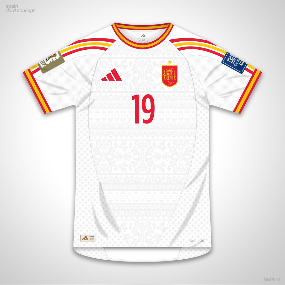 _luke1878_'s tweet photo. Concept Spain home, away, and third shirts 🇪🇸 https://t.co/M7sg8RNuAx