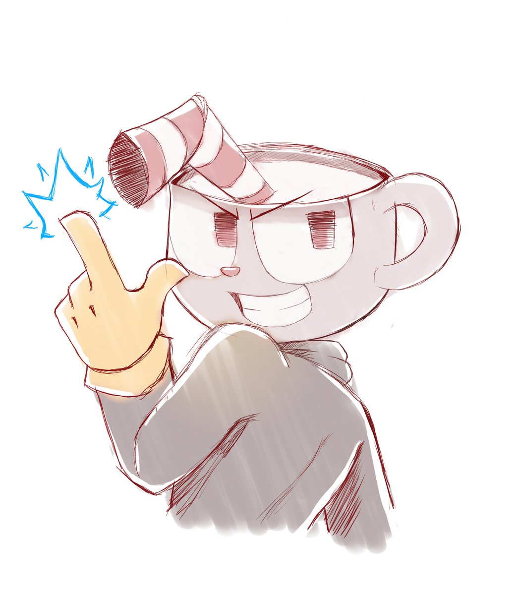 funstupidart's tweet photo. @StudioMDHR I just need to finish drawing mugman 😁 https://t.co/bAe2DoEY3g