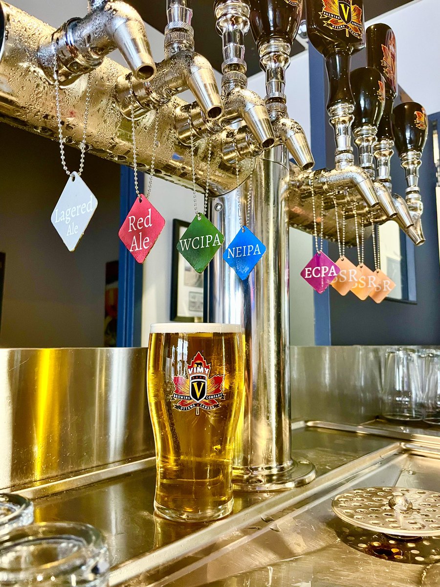 VimyBrewing's tweet photo. The weather outside is HOT and the beer inside is COLD. Eight styles of beer on tap in our taproom. Come cool down with a pint! https://t.co/7A2iBPONnK