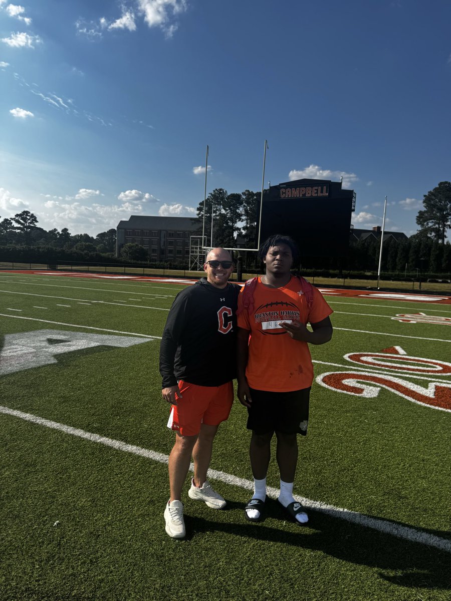 kaiden_walton4's tweet photo. After a great conversation with @BlaineLKMiller , I am extremely blessed to receive an Offer from campbell university! @CoachHunt93 @Coach_CJohnson8 @GoCamelsFB https://t.co/5IxXTG6pYg