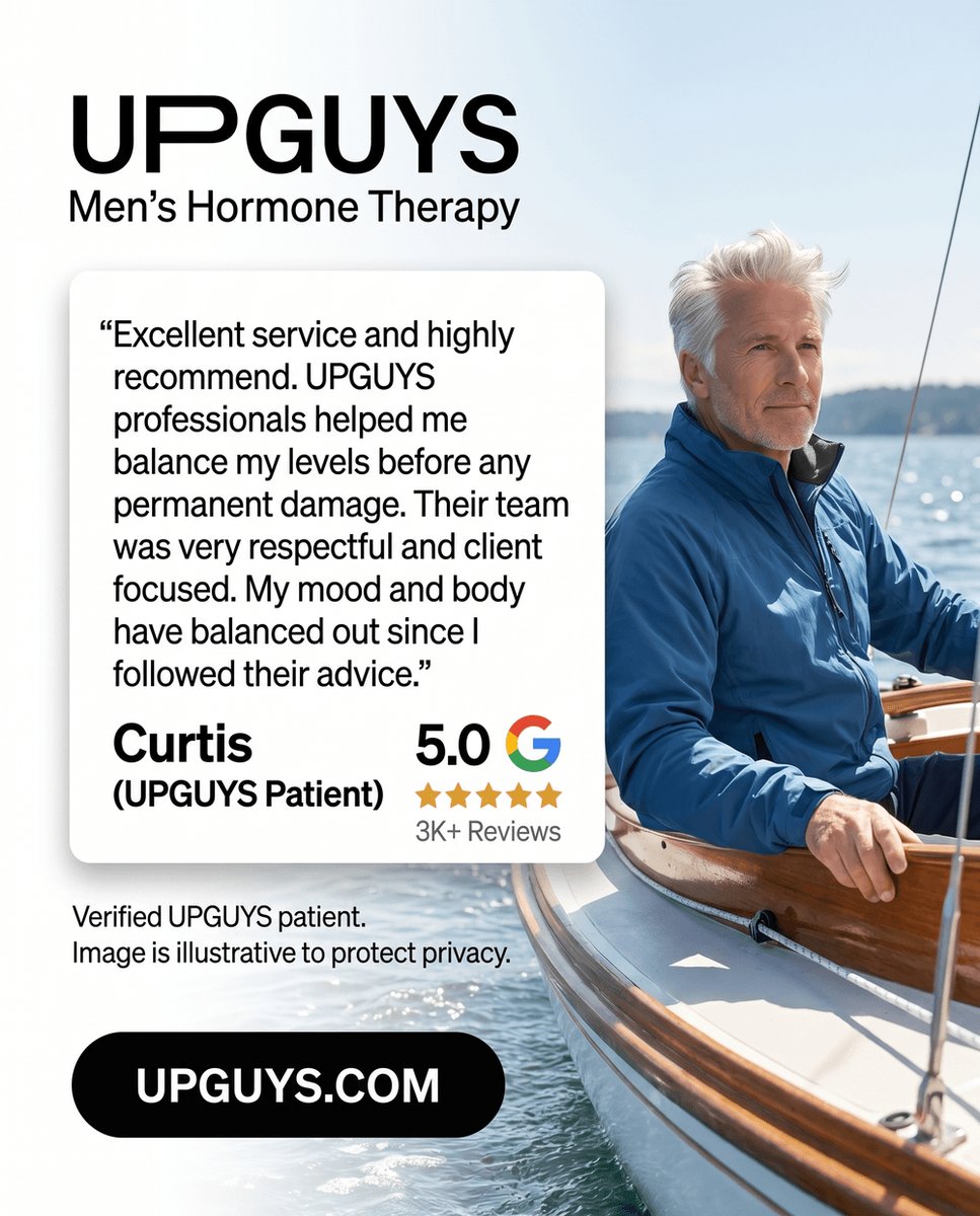 upguys's tweet photo. “My mood and body have balanced out since I have followed there advice. Thank you!”

— Curtis, verified UPGUYS patient. 5-Star Google Review (3K+ reviews)

Online physician-led men’s hormone therapy in Canada. https://t.co/4Nok5hsmrk
