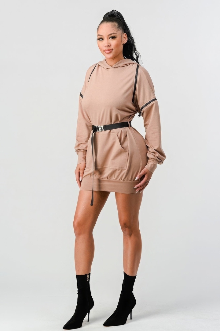 KamiValafar's tweet photo. Steal the spotlight! 🌟 Edgy PU leather &amp; cotton hoodie dress with unique double zipper sleeves! ✨ Free shipping, risk-free returns. Use 'Get Your 10% Discount for Visiting'! 💃 #StreetStyle #FashionTrends https://t.co/gEMSgPSoCS