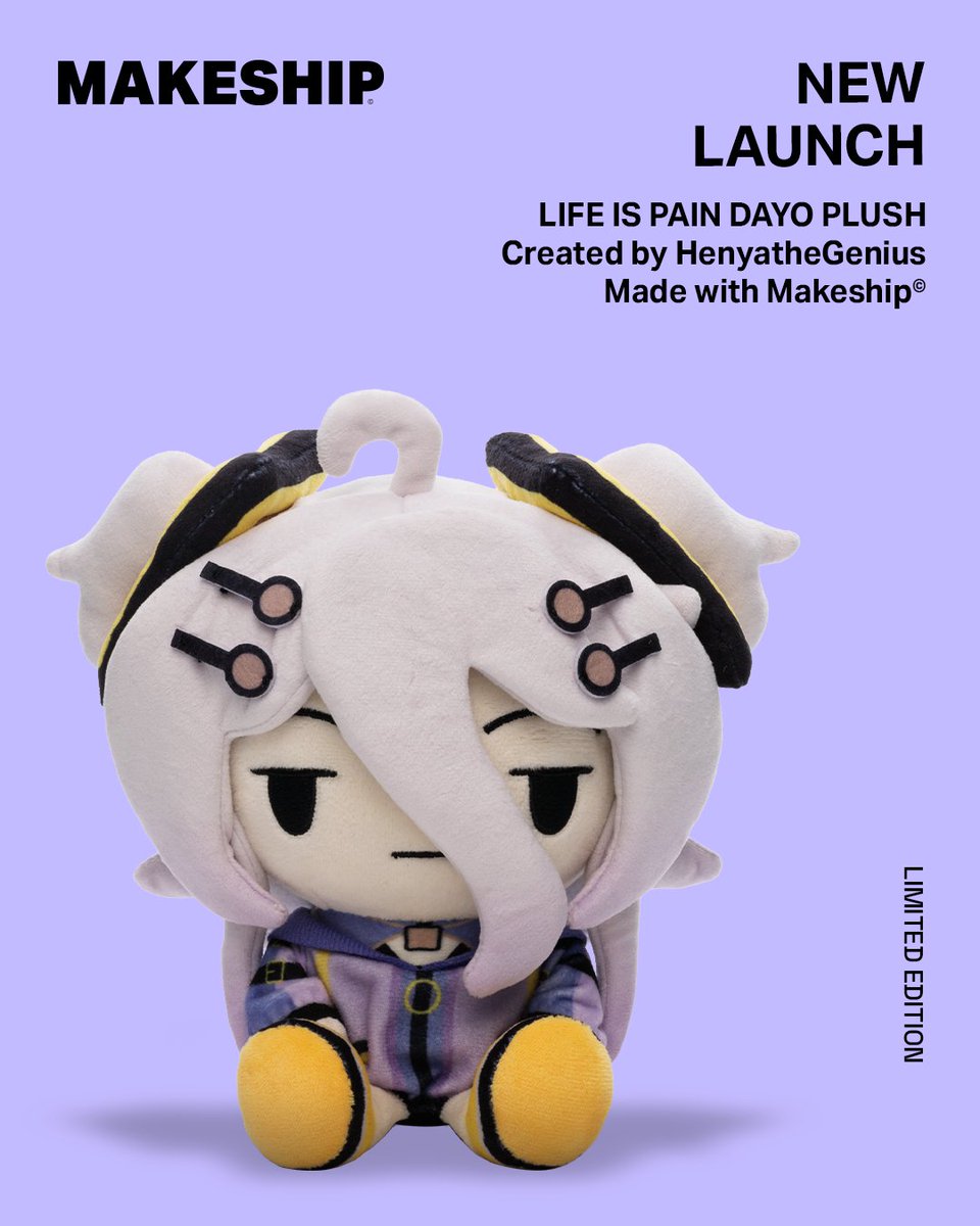 henyathegenius's tweet photo. 📢LIFE IS PAIN DAYO... IS HERE DAYO!
📢ちびへにゃがぬいぐるみになって登場！！！

https://t.co/aAFmewGSH1 https://t.co/CYrBBxVoiW