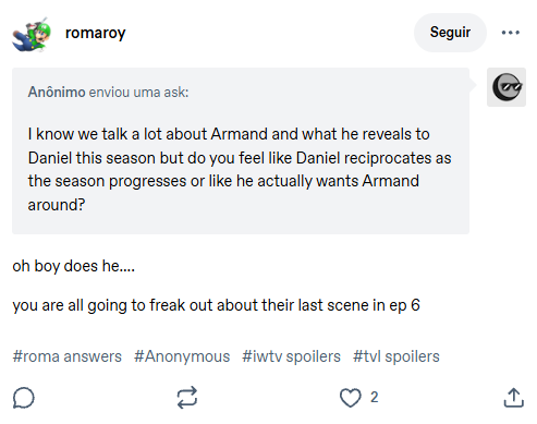 dueroses's tweet photo. ''do you feel like daniel reciprocates or actually wants armand around'' ''oh boy does he'' OK. i fear i Am going to die when we see them. dm will kill me. #tvlspoilers https://t.co/tVtEWnk9vO