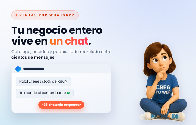 negociohost's tweet photo. 📲 ¿Tu negocio vive en WhatsApp?

Pedidos perdidos, consultas repetidas y pagos desordenados. 😮‍💨

Una web lo resuelve:
🛍️ Catálogo 24/7
✅ Pedidos completos
💳 Cobros con Mercado Pago
WhatsApp para conversar. Tu web para vender. 🚀 https://t.co/t1Dk6gwETV