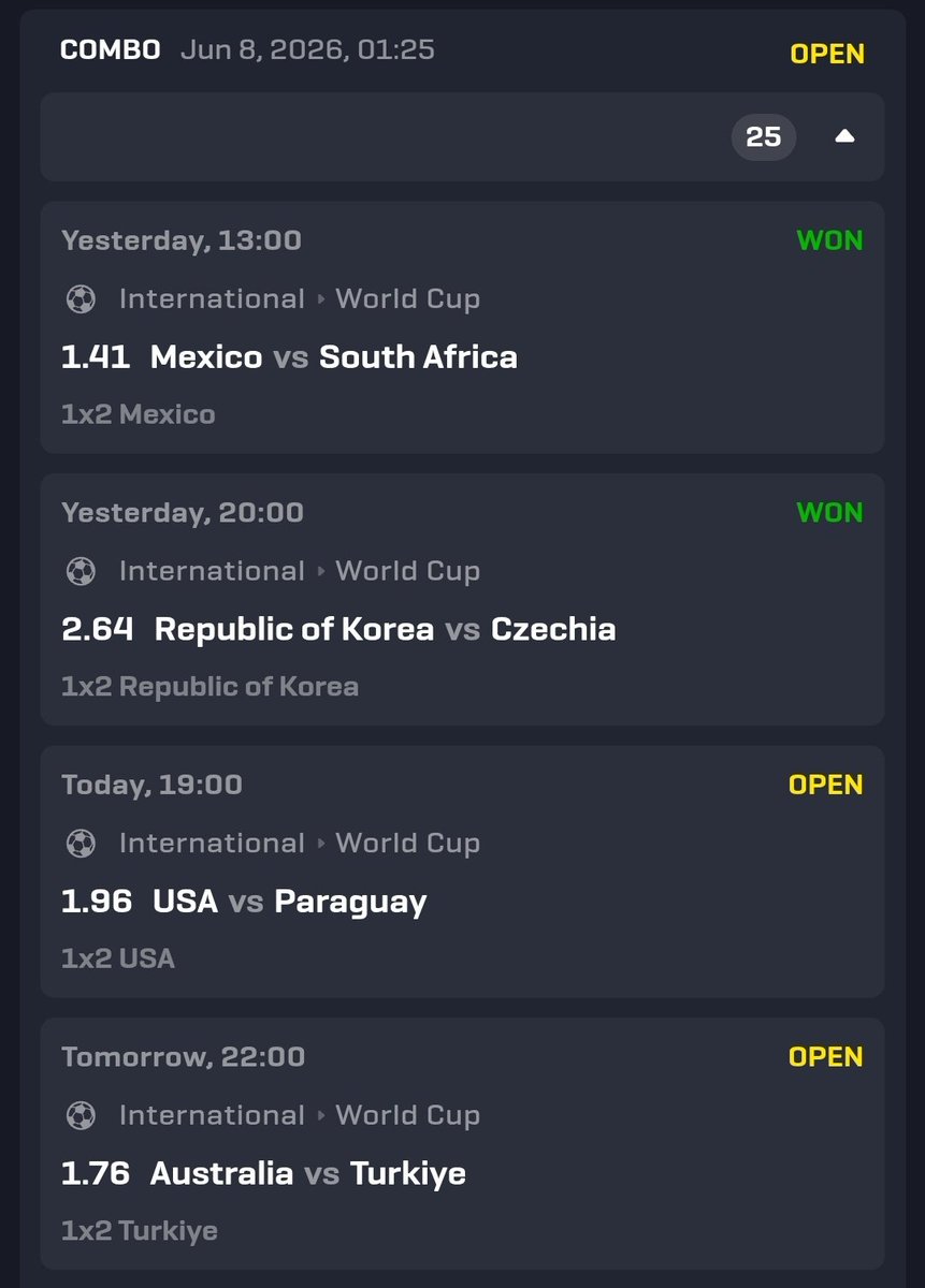 DosLozano's tweet photo. @kolvooojr This should be an easy win for the USA. Pls for my dreamer parlay https://t.co/8JmxZ3MKXu