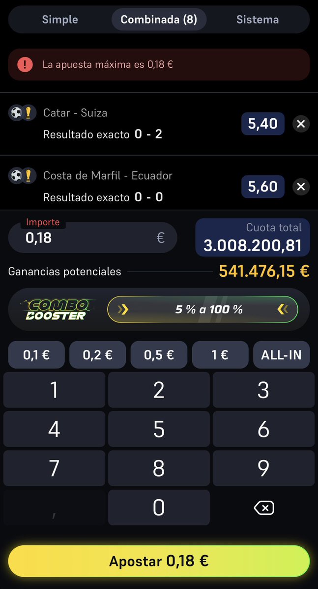 mierdapuestas's tweet photo. No seré yo quien se arriesgue a ver este post y arrepentirme.
Escogí las que me salió del rabo ya que todas te hace una cuota flow Elon Musk.
La limita a 0.18€ pero medio kilo nunca viene mal

https://t.co/kiMgJfbPhr https://t.co/IYVmocgXSP