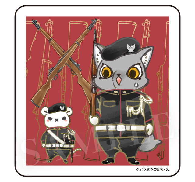 fukaking's tweet photo. 【宣伝告知】 
 Stickerlandさんから「どうぶつ自衛隊」のステッカーが発売されました！ 色々種類がございます！ 是非サイトに行ってみてください！

リンクは続きから！ https://t.co/6ZjD0VeRCj