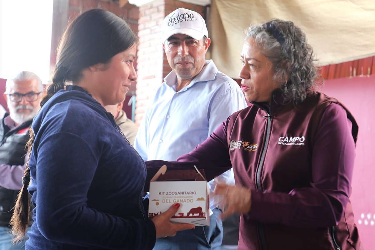 CampoEdomex's tweet photo. 🐄🚜 Para proteger la salud del hato ganadero mexiquense, implementamos el primer cerco perimetral zoosanitario de su tipo en México, con 330 trampas en 11 municipios del sur del estado para contener el Gusano Barrenador del Ganado.

📞 800 751 2100 | 55 3996 4462
#SomosCampo https://t.co/swvH0u1lf6