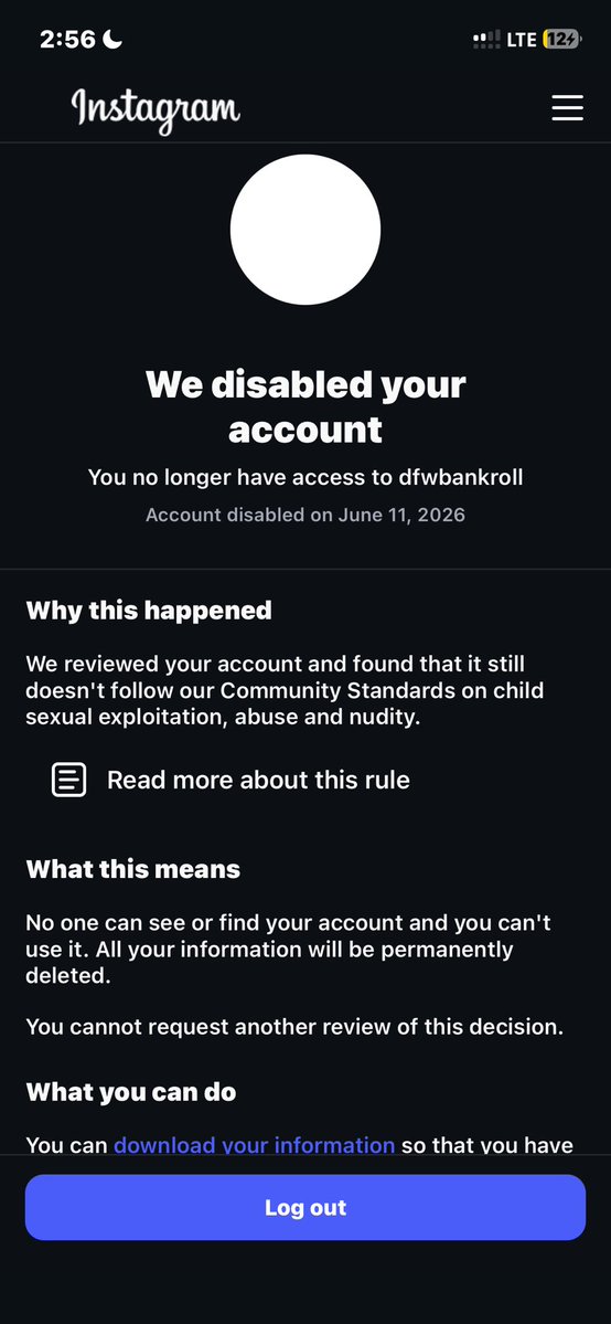 Bankkbehavin's tweet photo. @instagram Can yall fix my instagram @dfwbankroll I got disabled at 112k for no reason . I logged onto my instagram one day got it back and it got disabled the next day for the same thing. I used my real id and it got permanently banned. https://t.co/bzS9E8rfQV