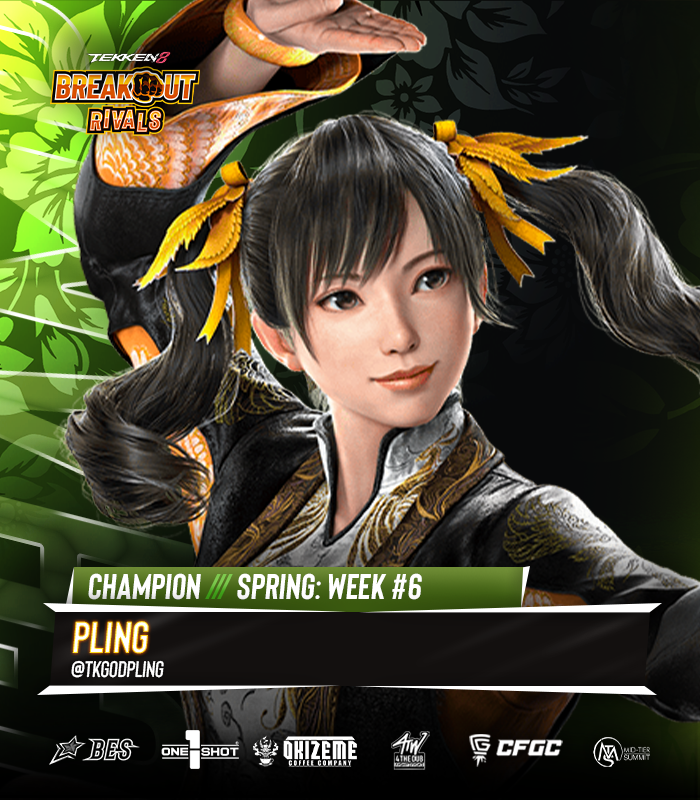 BreakoutES's tweet photo. 💫 BREAKOUT Rivals Spring: Day #6

Congratulations to @tkgodpling!!!

🏅 Your BES Top 8:
@Riddum_Enjoyer / @RVCris_TK / @N3R0_TK / @lllSwavylll / Yen / @PPCTKarlos98k / @Trunkiez

🎙️ Special Thanks to: 
@Marcopolo177, @zaxbyseater, @MayasmaFGC, & @TK_Gram

#BREAKOUTRivals #TEKKEN8
