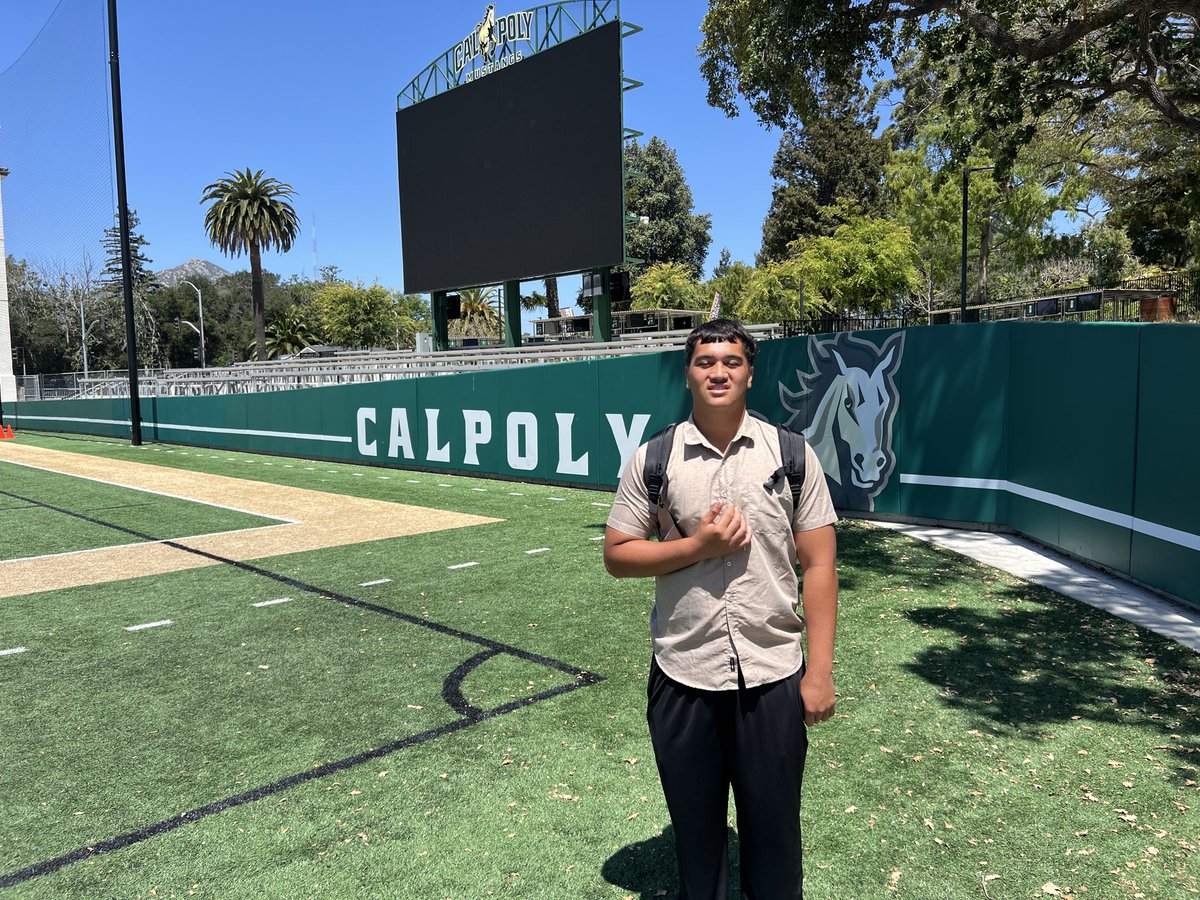 alapa_watson's tweet photo. Blessed with the opportunity to visit @calpolyfootball
@CalPoly 
@CPMustangs https://t.co/0uB1c8N22F