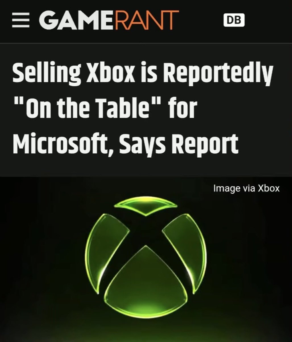 Sandro3k's tweet photo. @SnapBlastPLAY Bye bye Xbox. It was nice knowing you. It was a good run. Microsoft wanting to sell off Xbox is THE final nail in the coffin https://t.co/wfvZWr9nxh