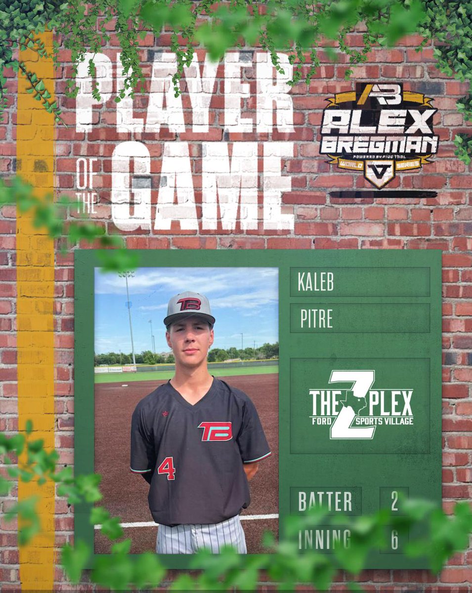 FiveToolTexas's tweet photo. #BregmanWS F: @TESTBSBCLUB Black 5,  Brand of Athletes Oklahoma 2029 3
PoG: @KalebPitre  7 IP, 6K, 3R
Hitter: Jacob Henderson 2-2, 2B, HR, 2 RBI https://t.co/73aN8Dd7w3
