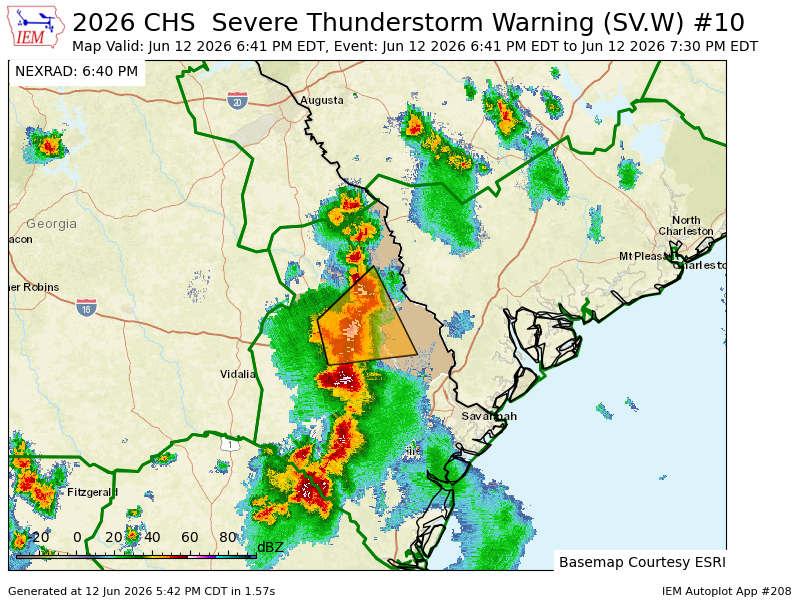 IEMBot_GA's tweet photo. CHS issues Severe Thunderstorm Warning [wind: 60 MPH (RADAR INDICATED), hail: <1.00 IN (RADAR INDICATED)] for Bulloch, Effingham, Screven [GA] till 7:30 PM EDT https://t.co/VGnOdMlT1I https://t.co/3nCUmseDW7