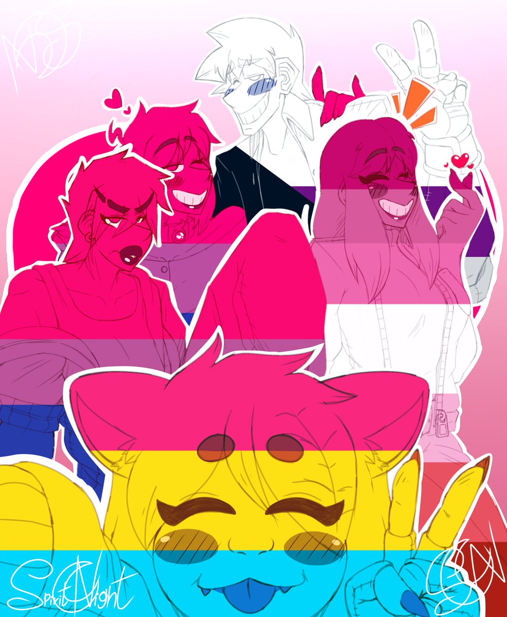 Spirit_Night20's tweet photo. Ugh... I'm always late for these things.

Well, at least I've accomplished what I wanted.
Happy Pride Month! 🙏✨ https://t.co/cnP8ubnz26