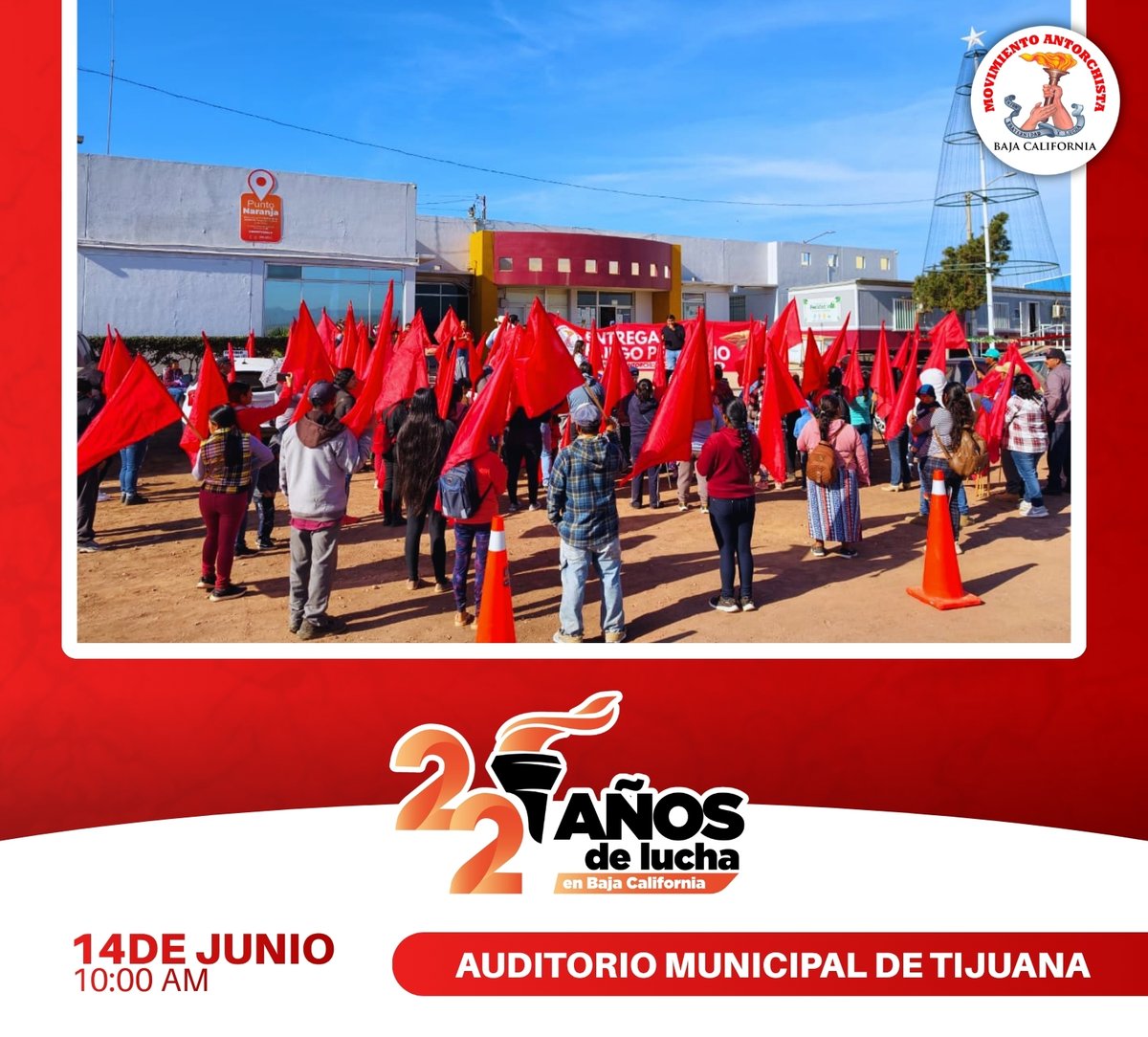 AntorchaBajaC's tweet photo. 📢 @BurguenoTJ  Las familias de Tijuana siguen esperando pavimentación, agua potable, drenaje, alumbrado y mayor atención a las colonias populares. A 22 años de organización, seguiremos exigiendo respuestas para el pueblo. #22AñosDeAntorchaEnBC https://t.co/OZLwqZDWoF