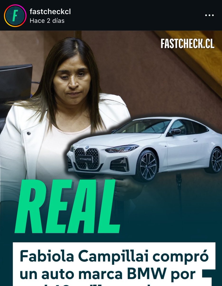 BotCheckerCL's tweet photo. Oye @fabianpadillar vas a "chequearle" el auto a todos los senadores o sólo te haces el chorito con Fabiola Campillai? https://t.co/wdLUVb69iq