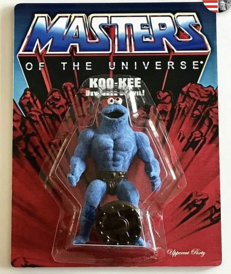 truevibe75's tweet photo. #cookiemonster #mastersoftheuniverse https://t.co/grz36rAa7U