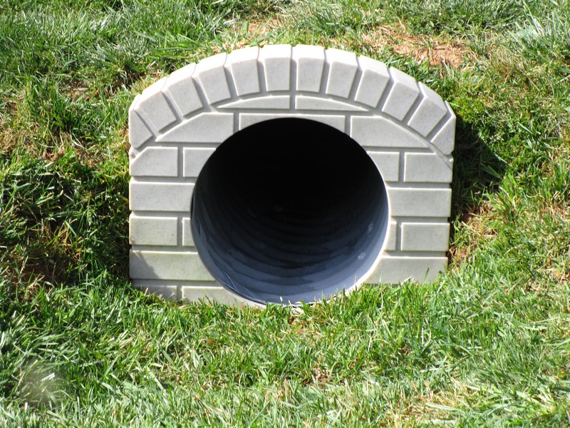 pipecover1's tweet photo. A bent galvanized culvert pipe can be fixed with a floor jack or bottle jack, than cover it with our 12 or 15 inch culvert Landscape covers.  See our video at https://t.co/QMF3jiktEi https://t.co/edhWN2fgh0