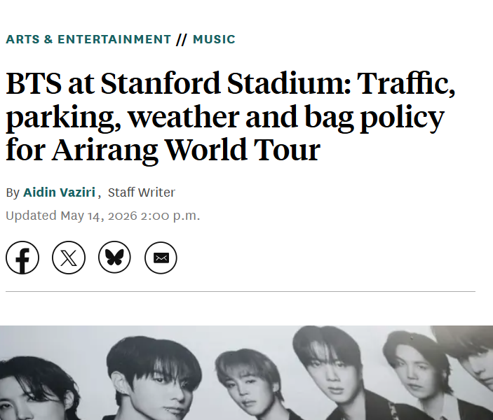 sb_ilna's tweet photo. Las Vegas: Special transit campaigns, monorail and bus coordination for BTS visitors.
Tampa: Street closures and traffic-management tied to BTS events.
Stanford: Extended Caltrain service and road closures for BTS concerts. 
Mexico: Subway extension hours.

And here comes Busan. https://t.co/Fz2XkWE0wf