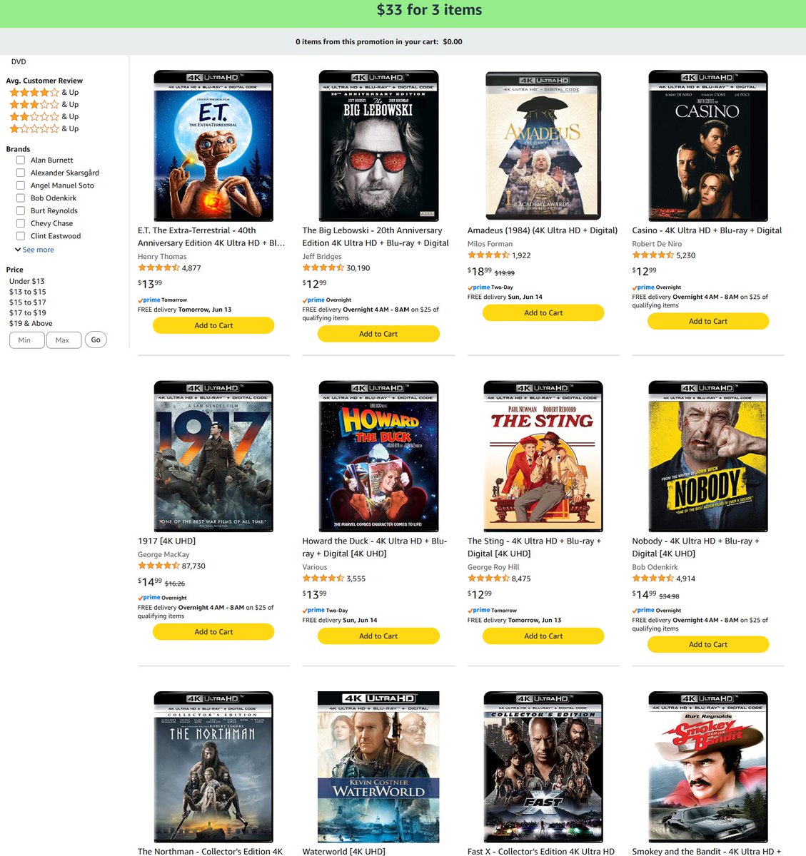 thehdroom's tweet photo. A new Amazon 3 for $33 4K UHD sale has launched with the caveat that there are only 40 titles available.

Shop the Sale: https://t.co/1SGM08sS2J #ad https://t.co/SNWxXBFXMg