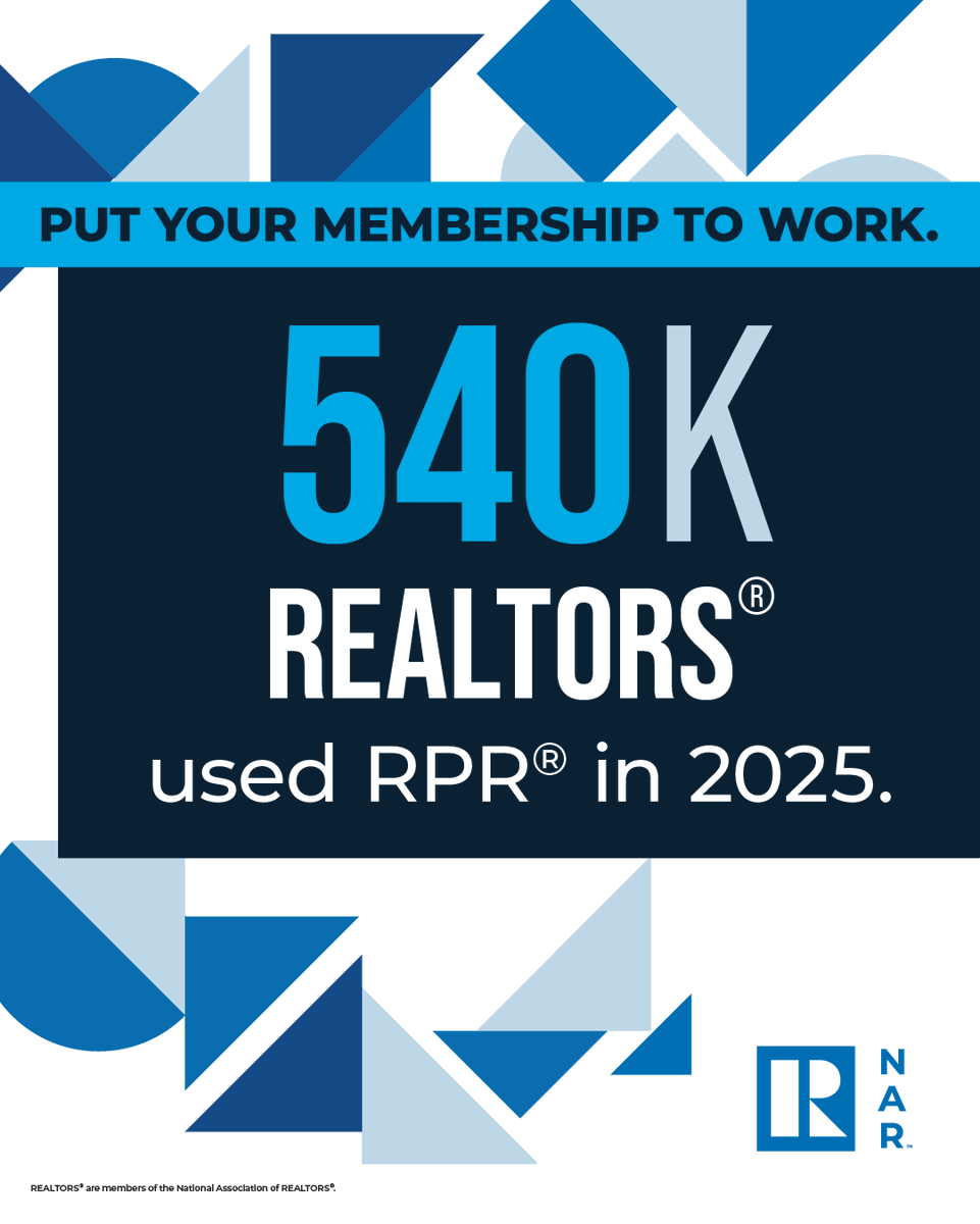 nardotrealtor's tweet photo. Your NAR membership gives you free access to powerful tools designed to help your business thrive—including Realtors Property Resource® (RPR). Research properties, create client-ready reports, and access market insights—all at no additional cost. https://t.co/byQd5ySaVD https://t.co/WQuSvLiRIl