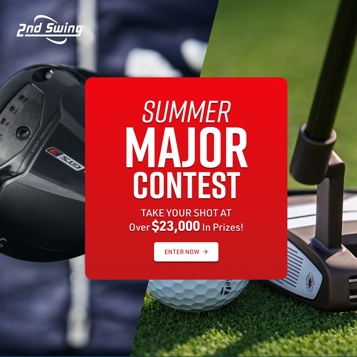 2ndSwingGolf's tweet photo. 🚨 #GIVEAWAY! 🚨

The year's 3rd Major is next week and with it comes our Summer Major Contest with over $23,000 in Prizes up for grabs including a Grand Prize of a Custom Fit Full Bag for You and a Friend!

Submit your entry here: https://t.co/hOgdkoroPu

For a bonus entry:
⛳ Like + Share This Post
⛳ Follow @2ndSwingGolf 
⛳ Tag 3 Friends in the comments!

Good Luck!

*Must submit entry prior to Thursday's 1st Round to be eligible for Grand Prize.
*All winners will be contacted by email

#2ndSwingGolf #Golf