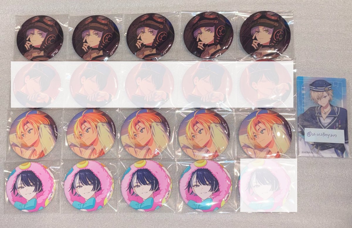 u_u25nyan's tweet photo. 【交換/譲渡】18TRIP エイトリ 缶バッジ 缶バ キャラバッジコレクション vol.9 SRトリレボ後 朝班 昼班

譲￤可不可5 あく太5 宗氏4

求￤潮 または 定価（+送料）

✩求は買取もしております
✩1点からお気軽にお声がけください

郵送 または 池袋手渡し（27日＞後日） https://t.co/PdrWvho0x2