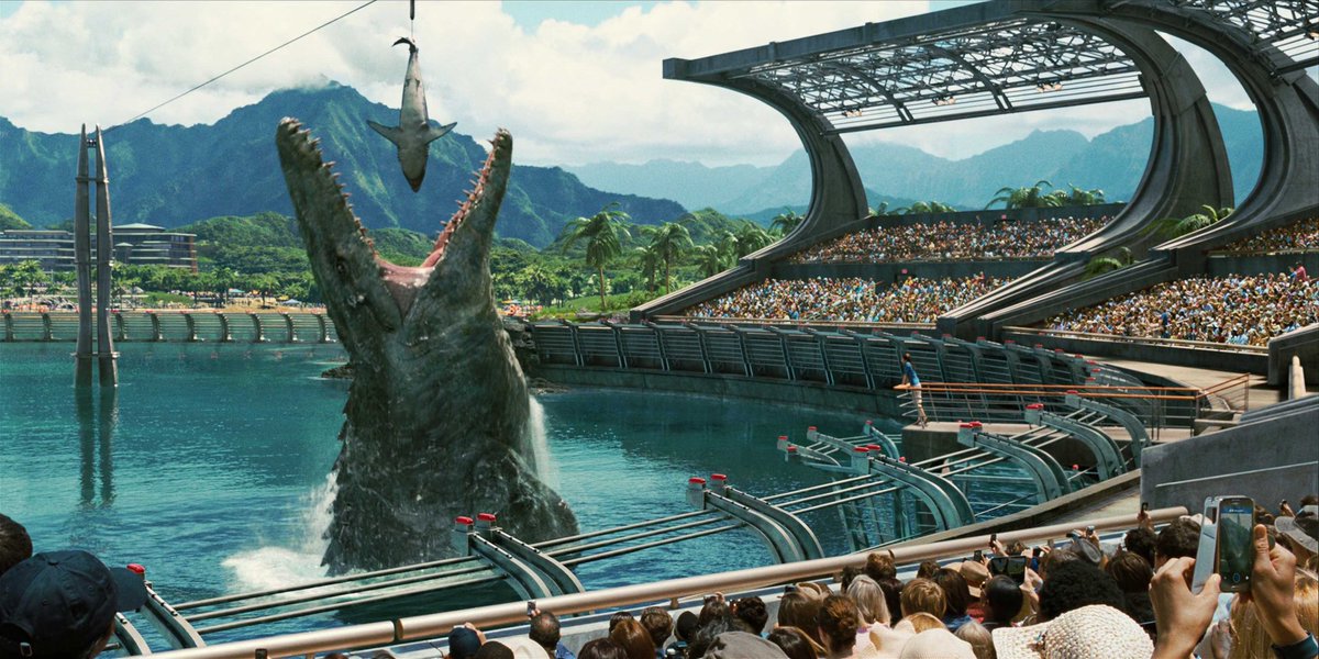 Nublar7's tweet photo. Happy 11th anniversary to Jurassic World! My second favorite installment in the franchise and the movie that introduced to the big screen my favorite prehistoric animal, the Mosasaurus. https://t.co/r3u6gpBfDF