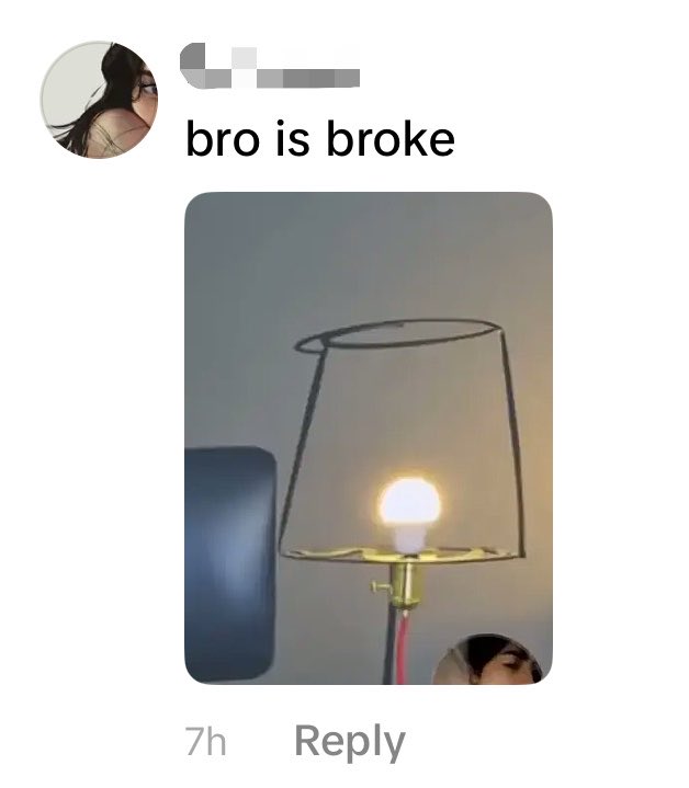 evanmoncheri's tweet photo. i woke up absolutely losing it because i saw a tiktok comment saying evan must be broke now based on how his lamp looks, and then someone replied with the price of the lamp and it’s 650,000won 😭😭 https://t.co/PSQ7B5lFQy