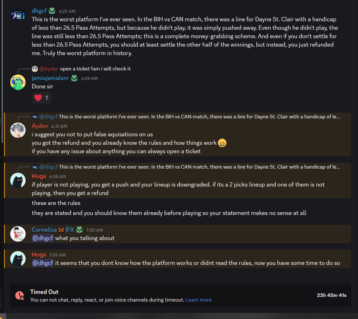 Job9Joan's tweet photo. @PicksdotApp Garbage platform, garbage mods, all they know is to ban people to solve problems. https://t.co/7vYlXQ8p7B