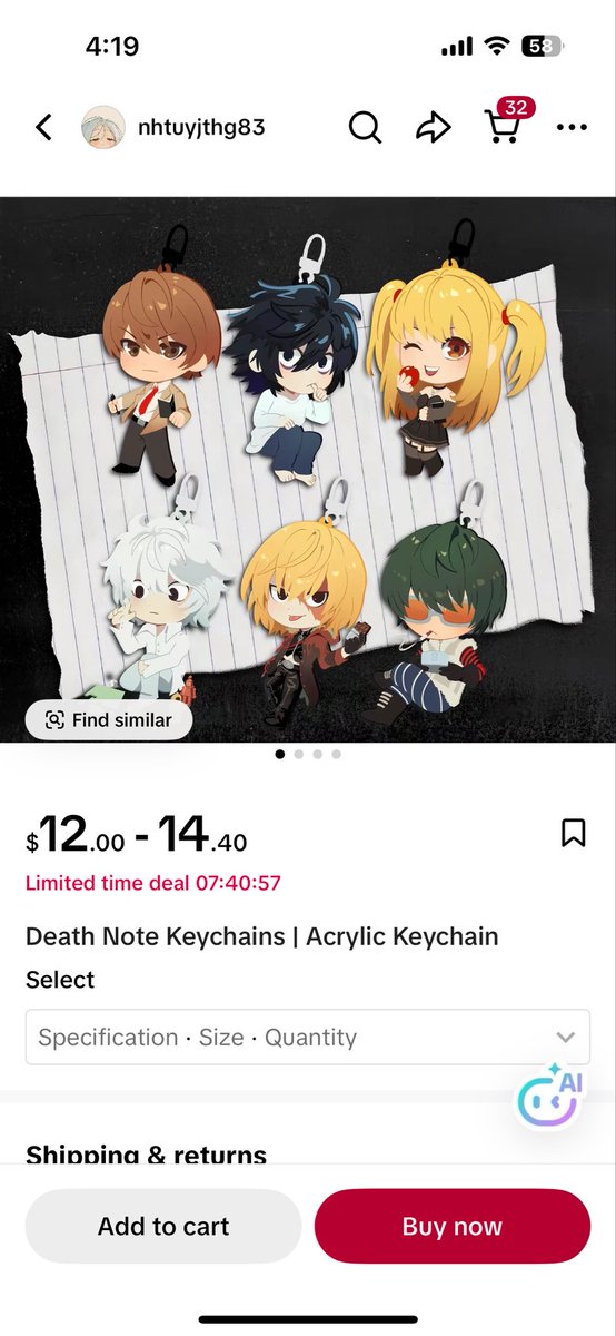 bbxkira's tweet photo. @nearcoded Thought i’d let you know that there is currently a shop on Tik Tok that is selling your work as keychains. https://t.co/134SNoBHkA