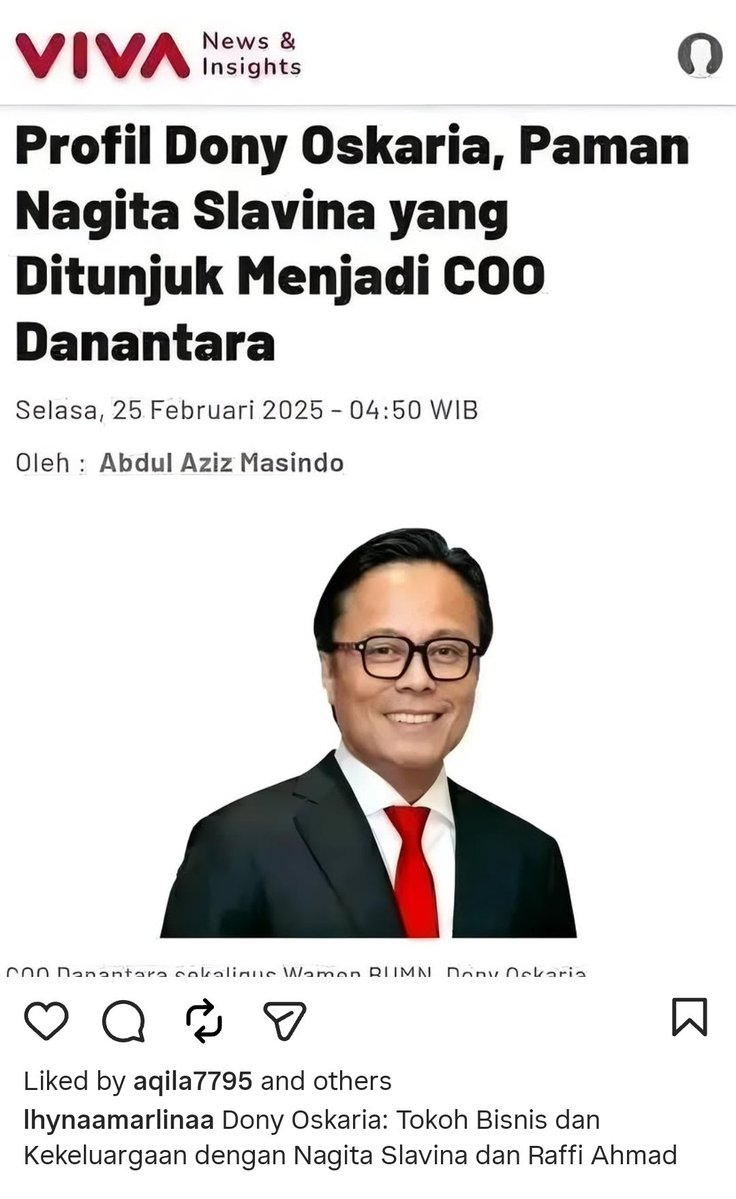Hidupsebagai62's tweet photo. FAKTA MENARIK GUYS :

COO DANANTARA DONY OSKARIA ADALAH PAMAN KANDUNG NAGITA SLAVINA, ISTRI RAFFI AHMAD.

ON GOING, RAFFI AHMAD TERSANDUNG KASUS SUAP BEA CUKAI.

MENARIK APA YANG AKAN PAMAN LAKUKAN... https://t.co/O6DENkZQ2Q