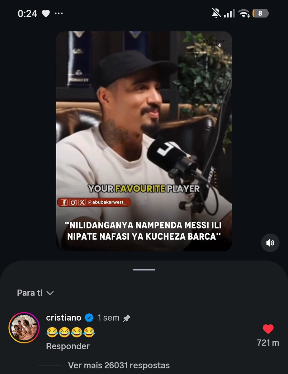 19nels06's tweet photo. E o Ronaldo que comentou neste reel e o comentário dele teve mais likes que o próprio reel 😭🤣🤣 https://t.co/qyB2jIsXdS