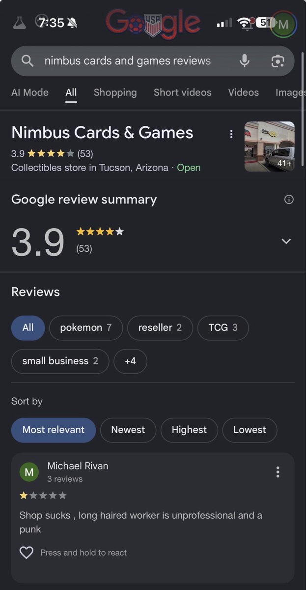 Michael2fye's tweet photo. @BDunk975 Lmaooo rating dropping like a fly but left review https://t.co/4iJY5ziSnB