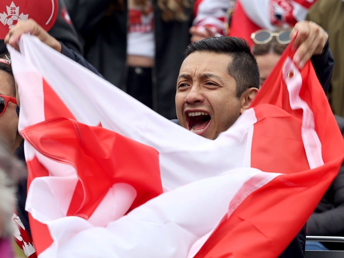 calgaryherald's tweet photo. Crowds of fans gather at Eau Claire to watch Canada's first match in the 2026 World Cup https://t.co/vGsCuH1QuG https://t.co/dmm0JJbMN4